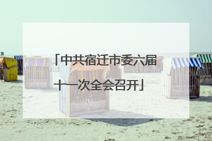 中共宿迁市委六届十一次全会召开